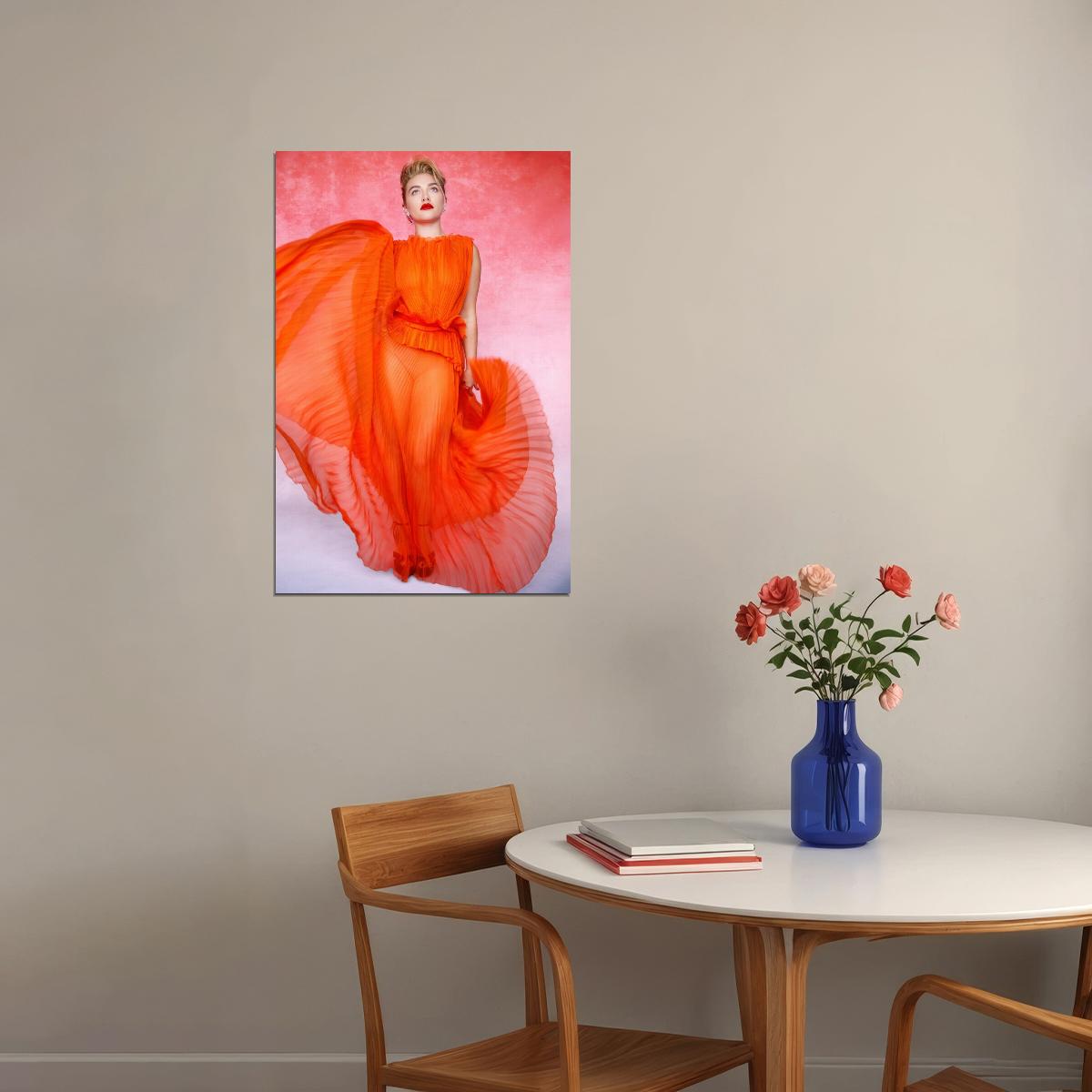 Florence Pugh Celebrity Posters for Room Aesthetic Famous Actress Photo Print Wall Art - xonomax