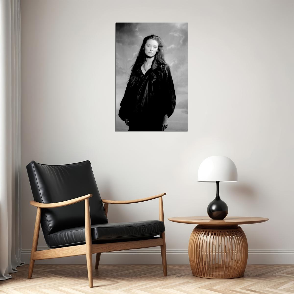 Tilda Swinton Young Celebrity Posters for Room Aesthetic Famous Actress Black and White Photo Print Wall Art - xonomax