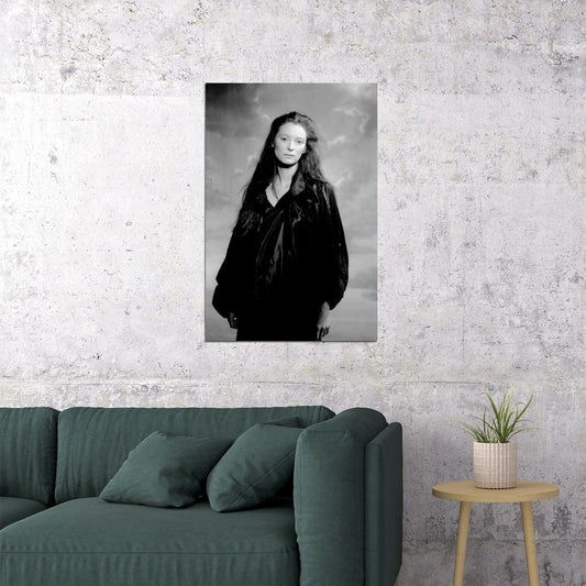 Tilda Swinton Young Celebrity Posters for Room Aesthetic Famous Actress Black and White Photo Print Wall Art - xonomax