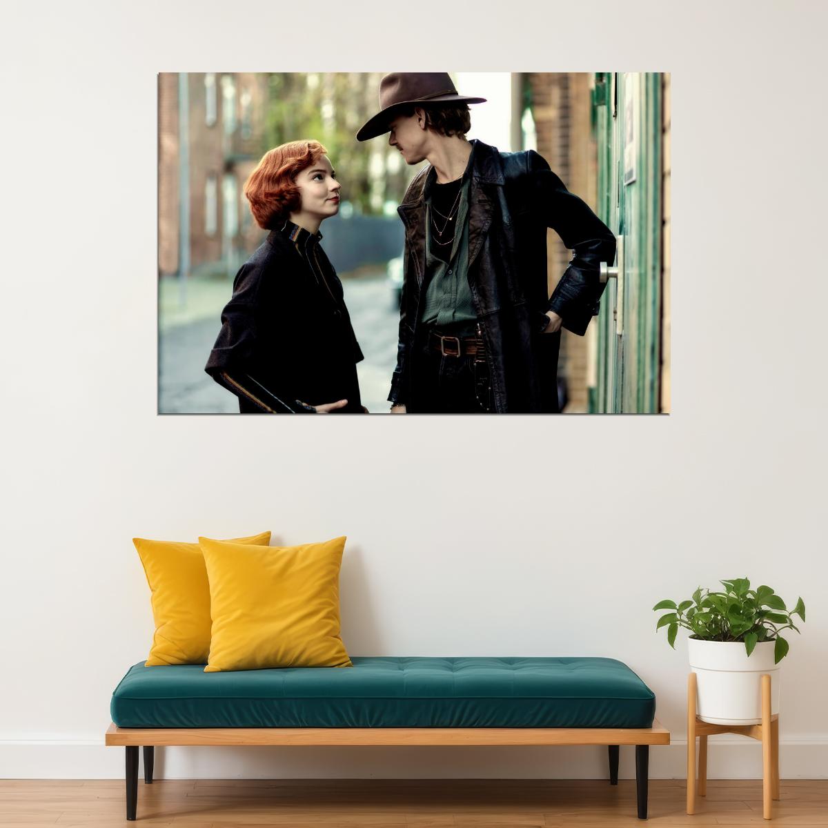 Thomas Brodie-Sangster and Anya Taylor-joy Celebrity Posters for Room Aesthetic Famous Actor Photo Print Wall Art - xonomax