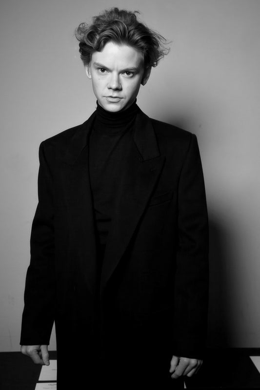 Thomas Brodie-Sangster Celebrity Posters for Room Aesthetic Famous Actor Black and White Photo Print Wall Art - xonomax