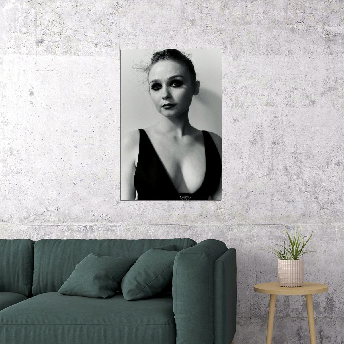 Jessica Barden Celebrity Posters for Room Aesthetic Famous Actress Black and White Photo Print Wall Art