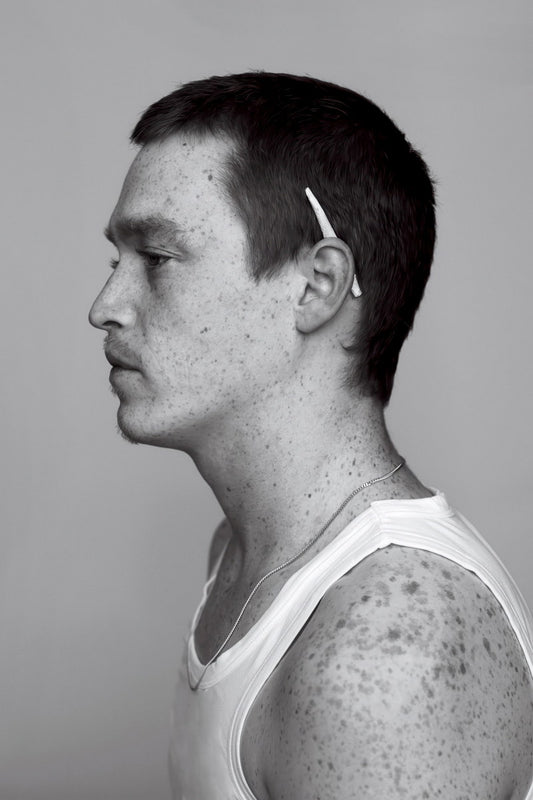Caleb Landry Jones Celebrity Posters for Room Aesthetic Famous Actor Black and White Photo Print Wall Art - xonomax
