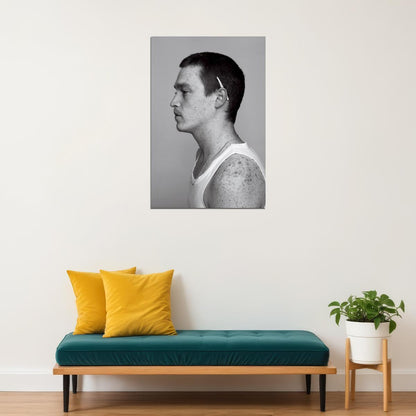 Caleb Landry Jones Celebrity Posters for Room Aesthetic Famous Actor Black and White Photo Print Wall Art - xonomax