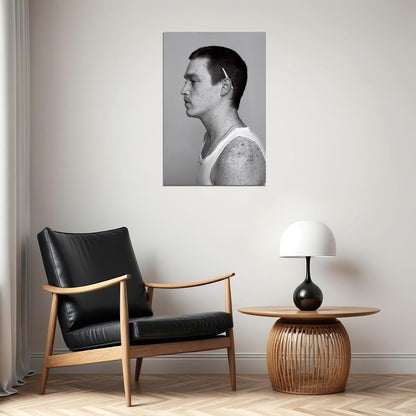 Caleb Landry Jones Celebrity Posters for Room Aesthetic Famous Actor Black and White Photo Print Wall Art - xonomax