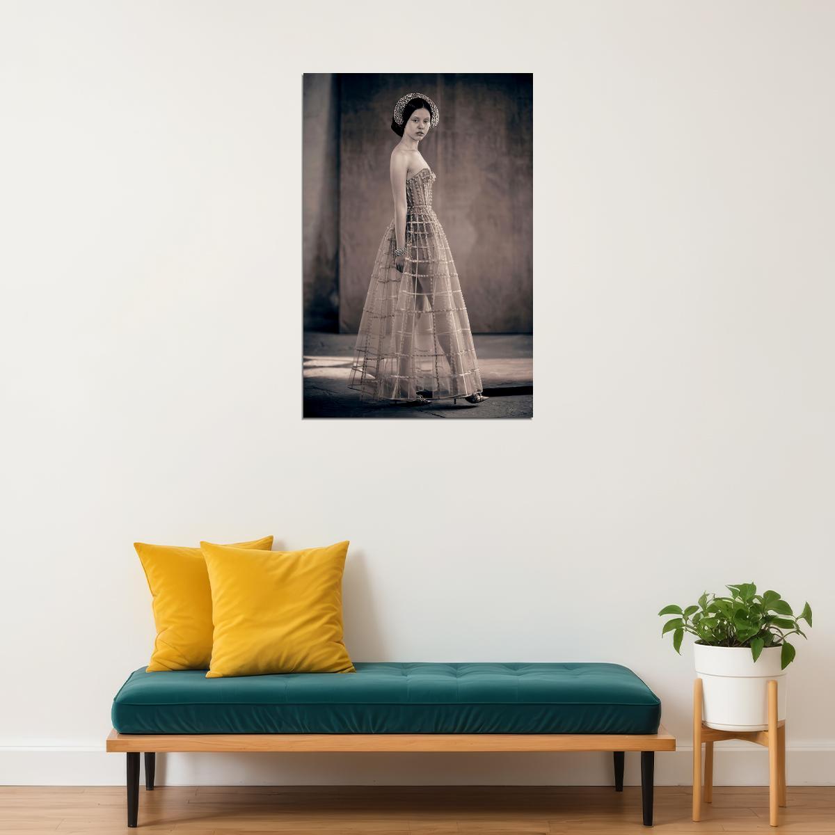 Mia Goth Celebrity Posters for Room Aesthetic Famous Actress Black and White Photo Print Wall Art - xonomax