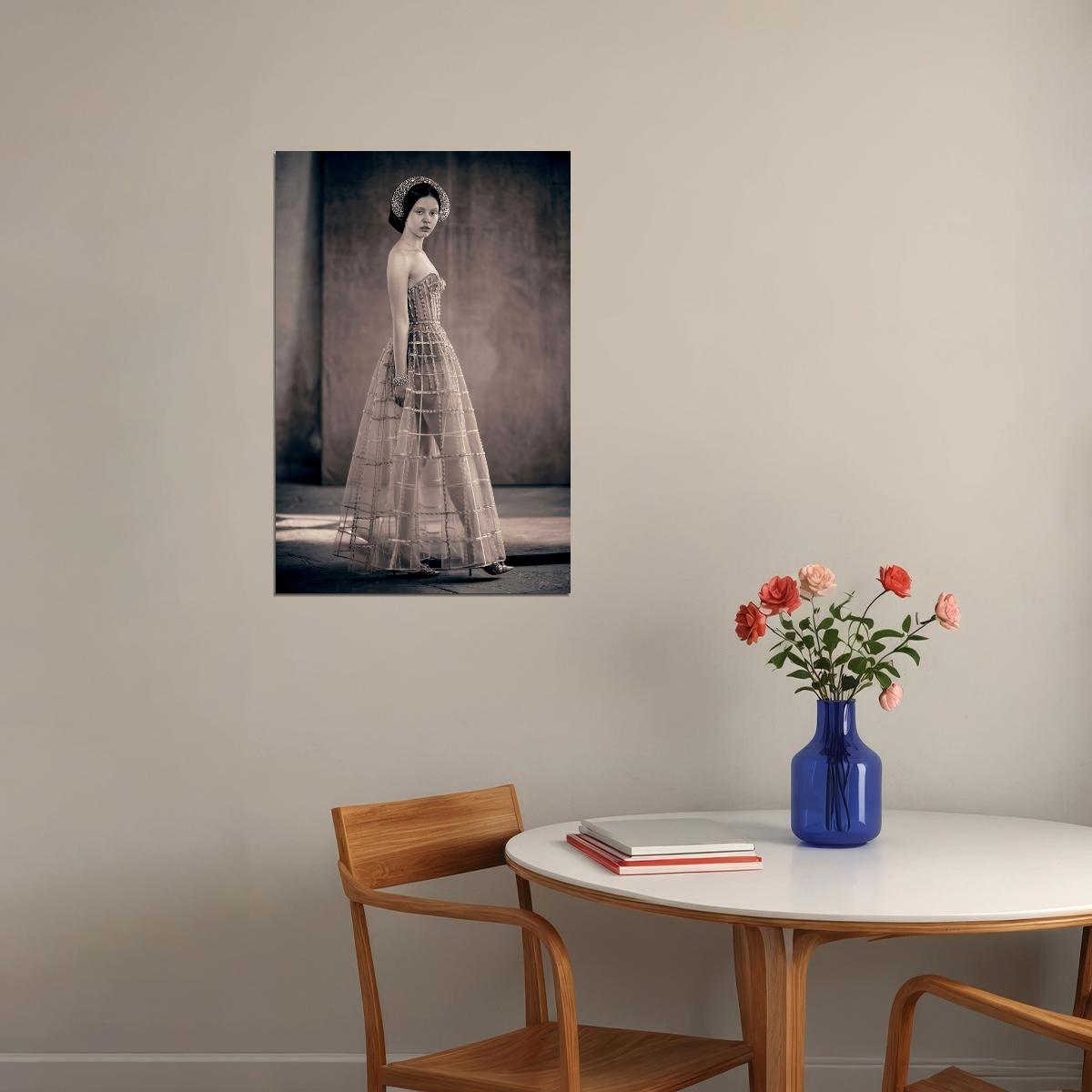 Mia Goth Celebrity Posters for Room Aesthetic Famous Actress Black and White Photo Print Wall Art - xonomax
