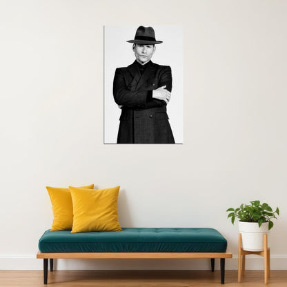 Crispin Glover Poster for Room Aesthetic Famous Actor Black and White Celebrity Photo Print - xonomax