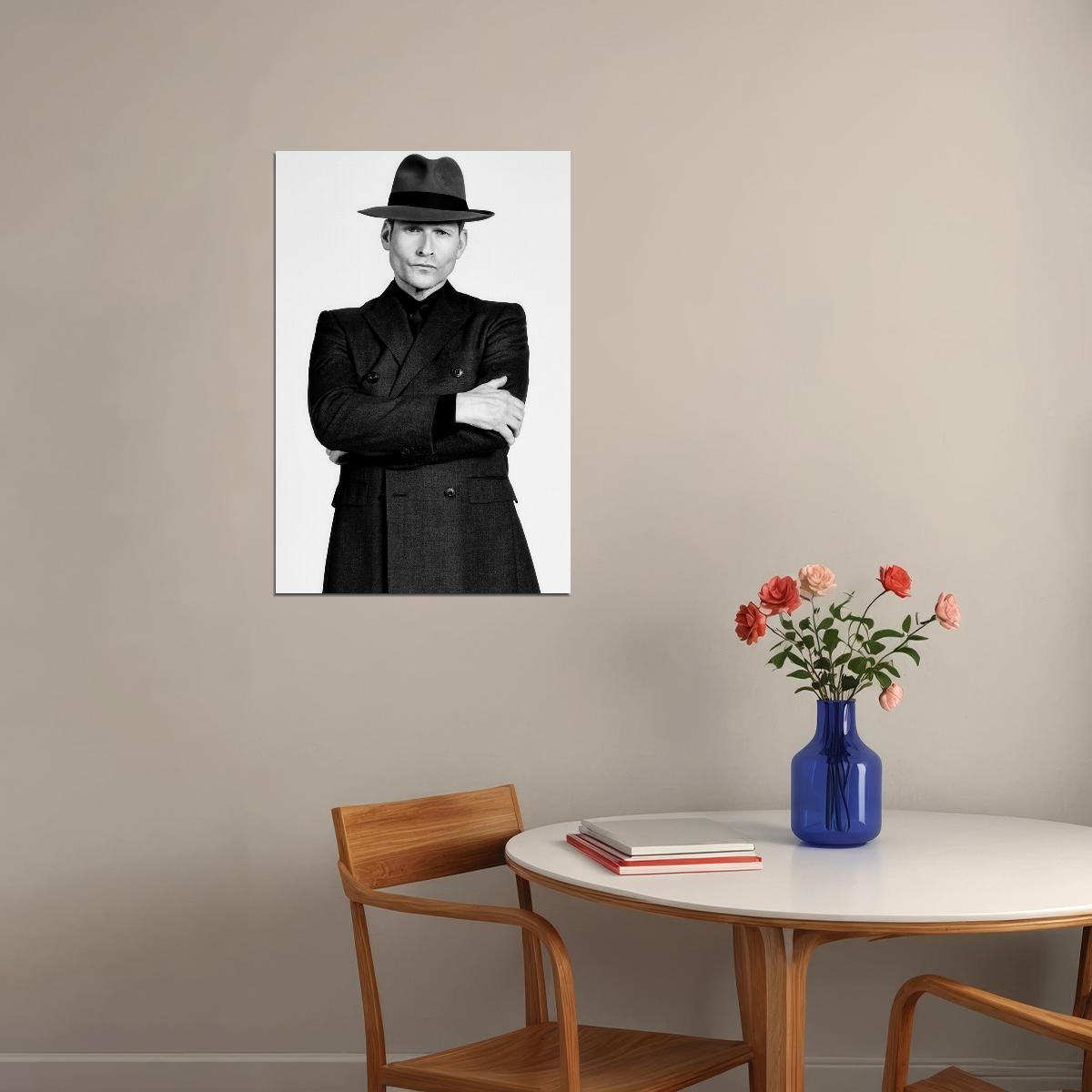 Crispin Glover Poster for Room Aesthetic Famous Actor Black and White Celebrity Photo Print - xonomax