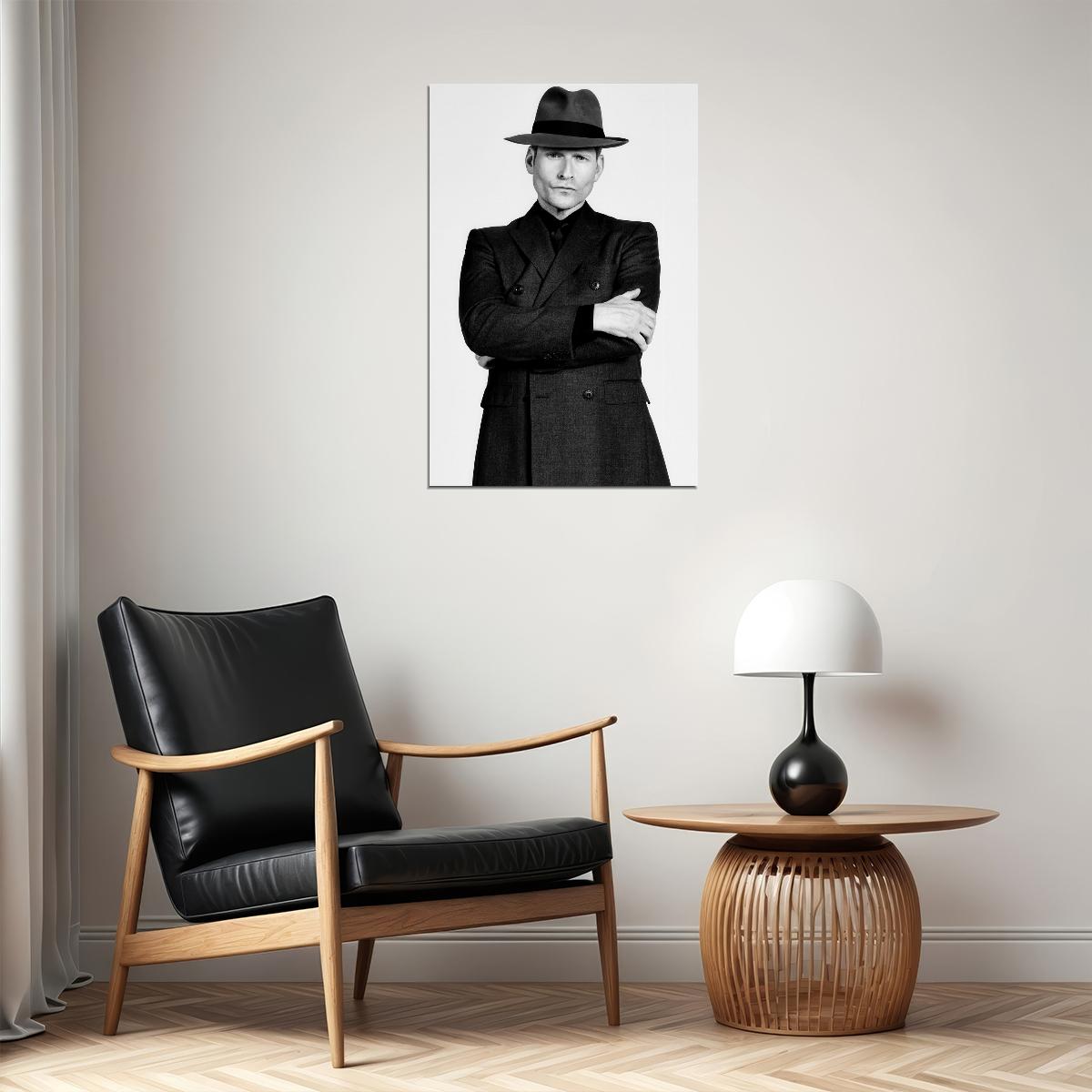 Crispin Glover Poster for Room Aesthetic Famous Actor Black and White Celebrity Photo Print - xonomax