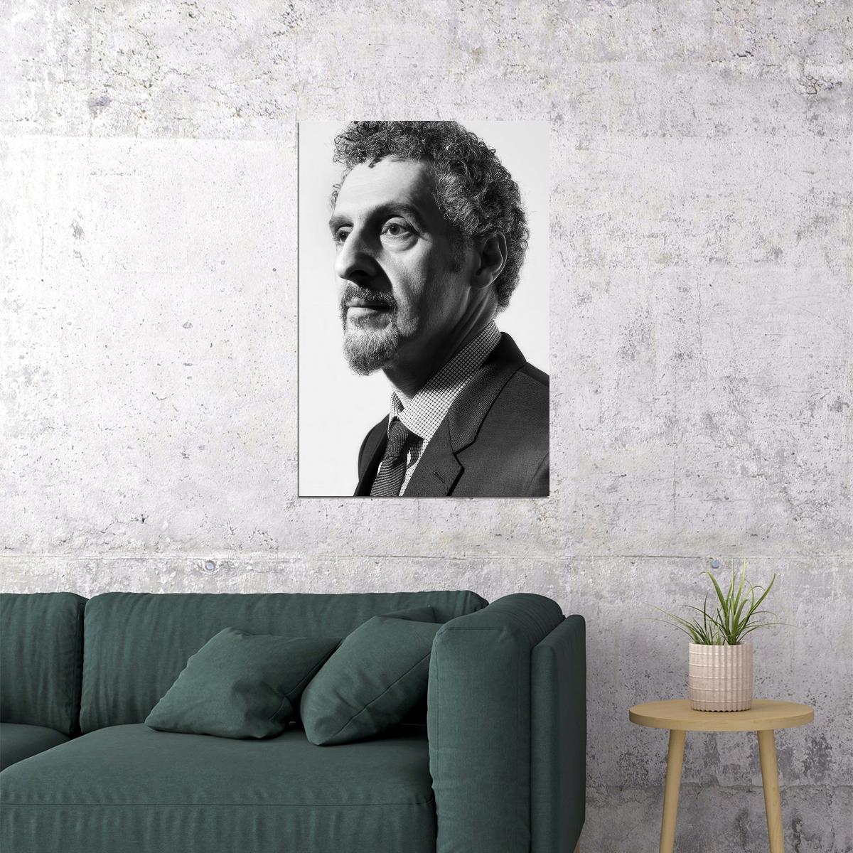 John Turturro Poster for Room Aesthetic Famous Actor Black and White Celebrity Photo Print - xonomax