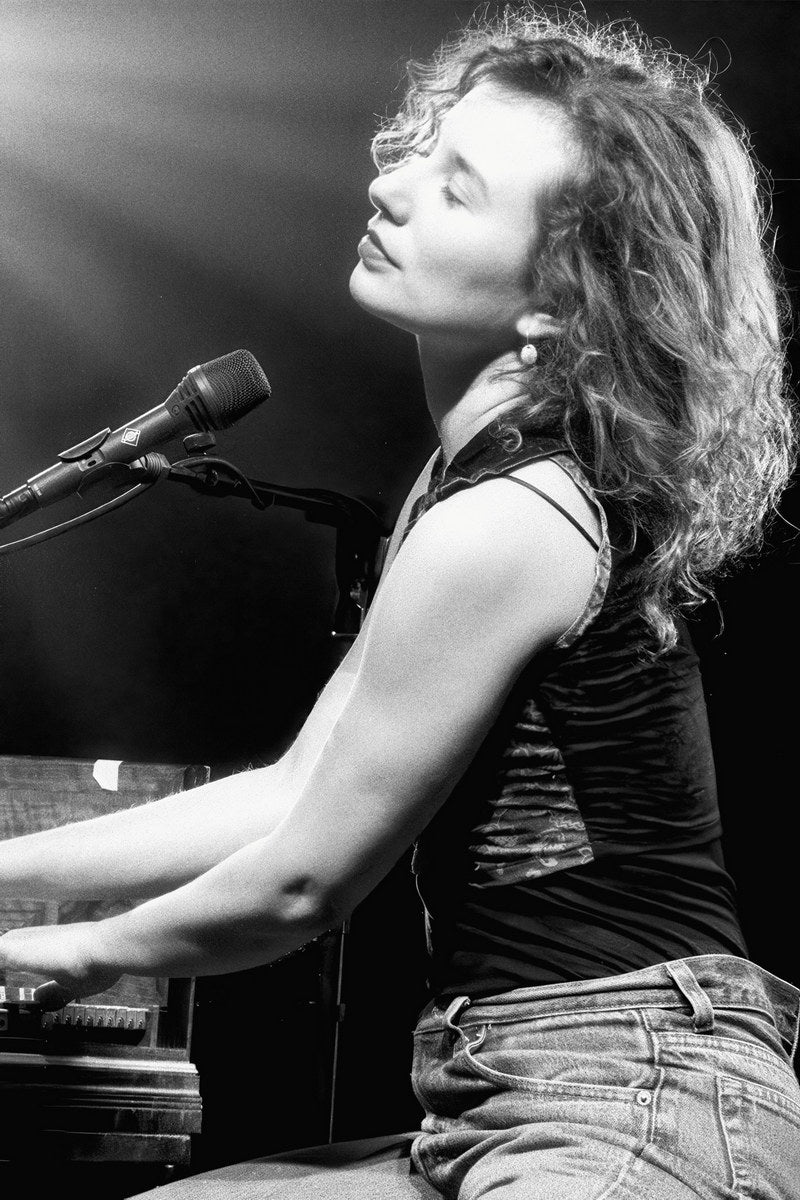 Young Tori Amos on Concert Live Poster for Room Aesthetic Black and White Celebrity Photo Print 90s Grunge Room Decor - xonomax