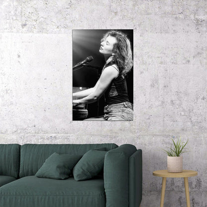 Young Tori Amos on Concert Live Poster for Room Aesthetic Black and White Celebrity Photo Print 90s Grunge Room Decor - xonomax