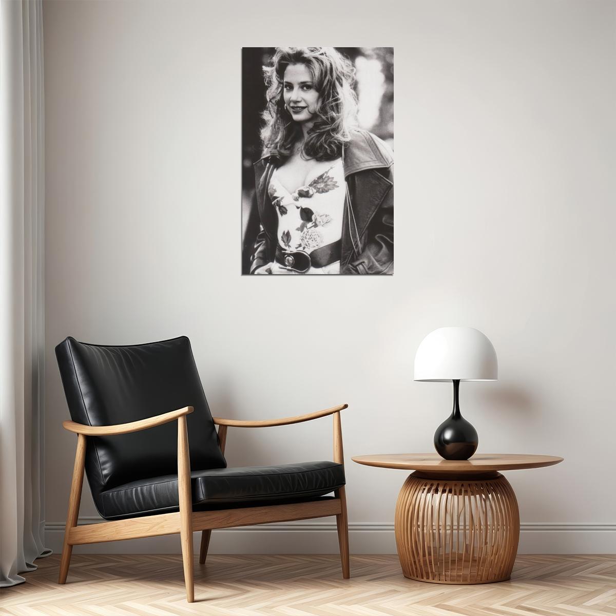Young Mira Sorvino Poster for Room Aesthetic Black and White Celebrity Photo Print - xonomax