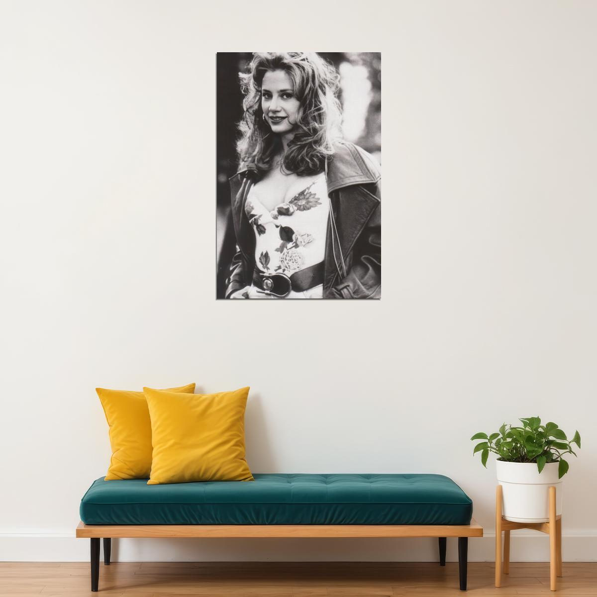 Young Mira Sorvino Poster for Room Aesthetic Black and White Celebrity Photo Print - xonomax