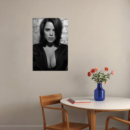 Neve Campbell Young 90s Poster for Room Aesthetic Black and White Celebrity Photo Print - xonomax