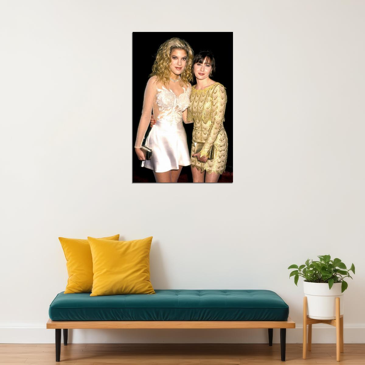 Tori Spelling and Shannen Doherty Poster for Room Aesthetic Celebrity Photo Print - xonomax