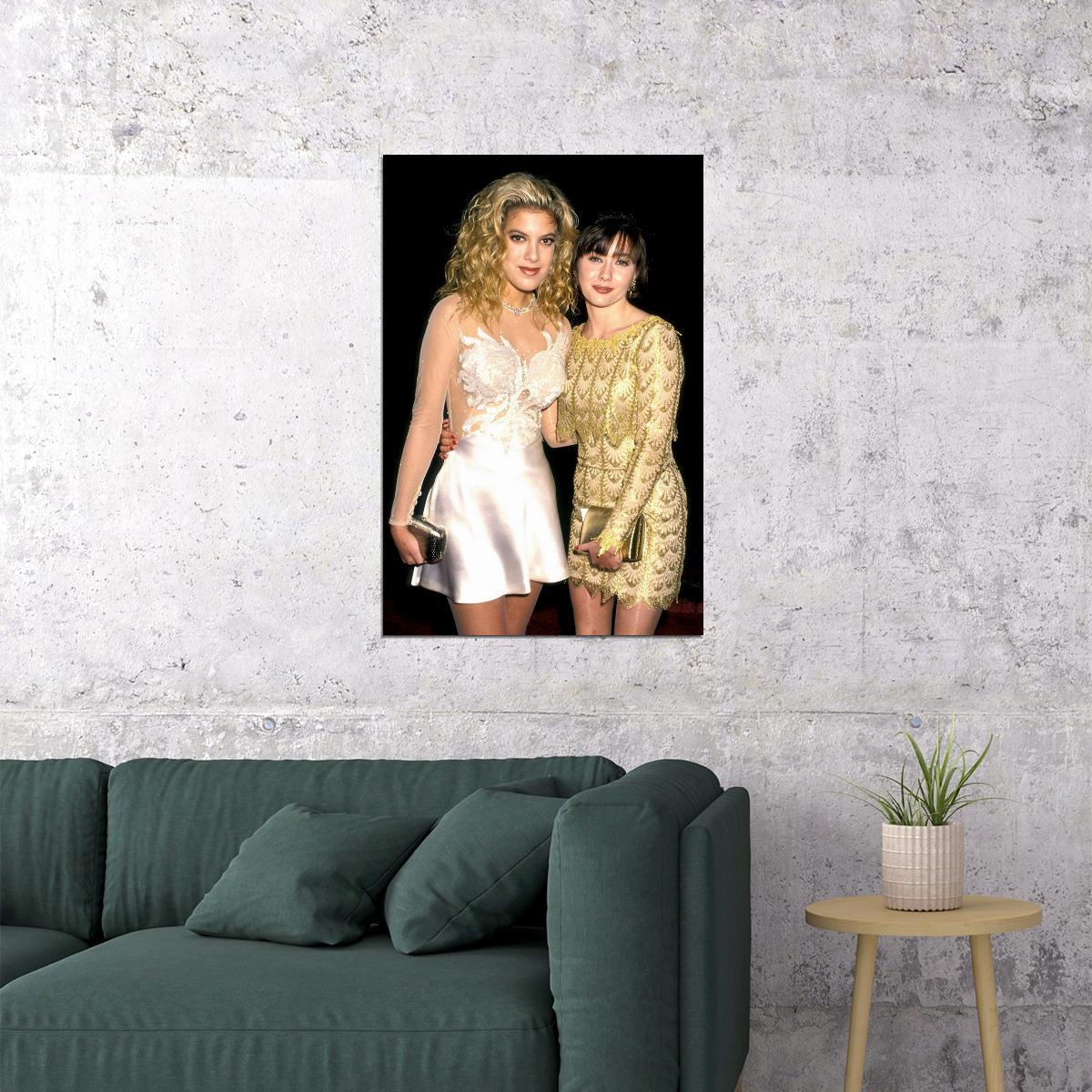 Tori Spelling and Shannen Doherty Poster for Room Aesthetic Celebrity Photo Print - xonomax