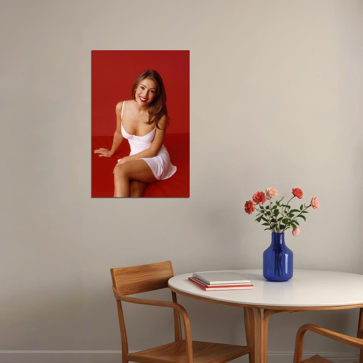 Alyssa Milano Y2k Poster for Room Aesthetic Celebrity Photo Print - xonomax