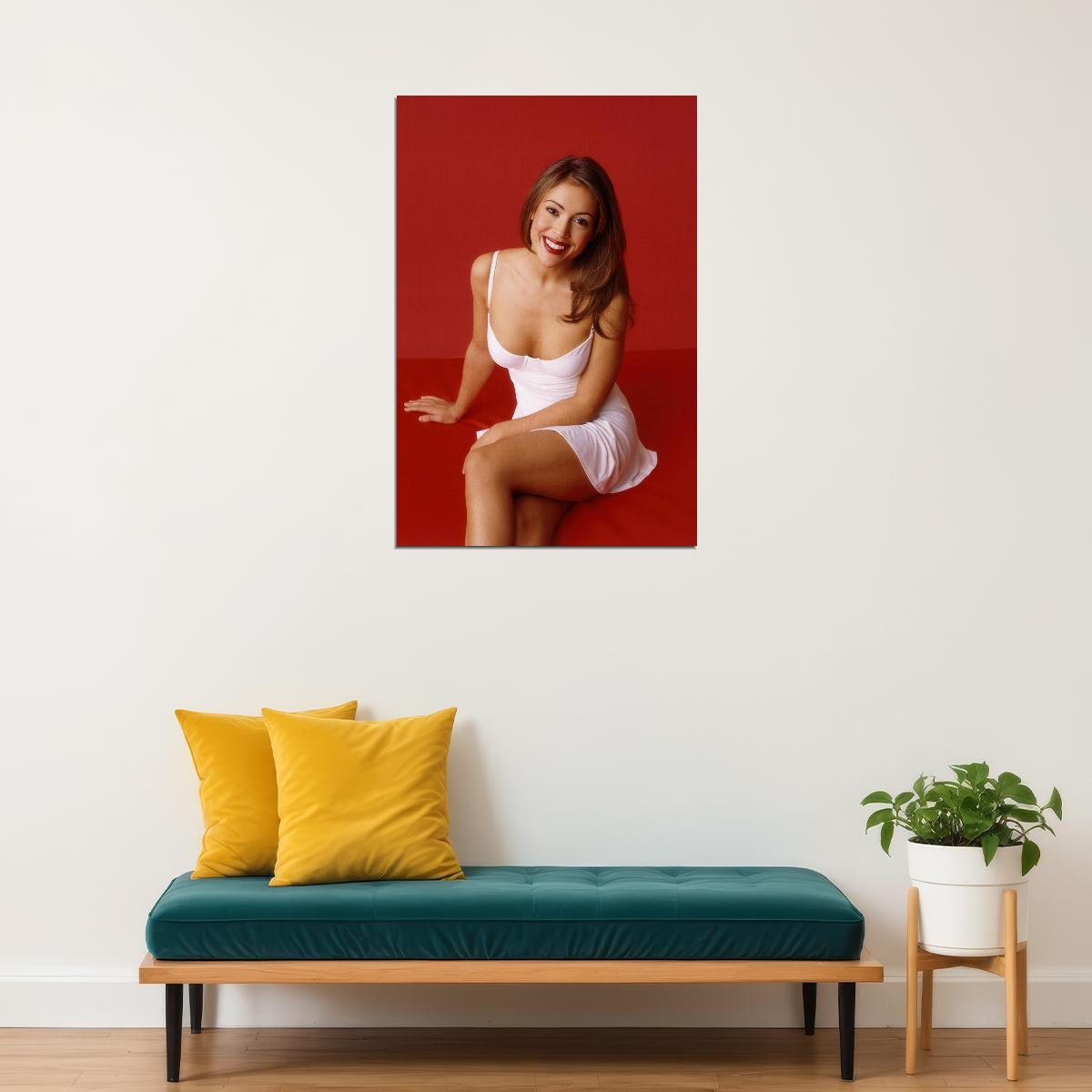 Alyssa Milano Y2k Poster for Room Aesthetic Celebrity Photo Print - xonomax