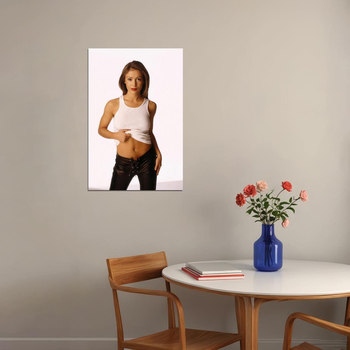 Alyssa Milano Poster for Room Aesthetic Celebrity Photo Print - xonomax