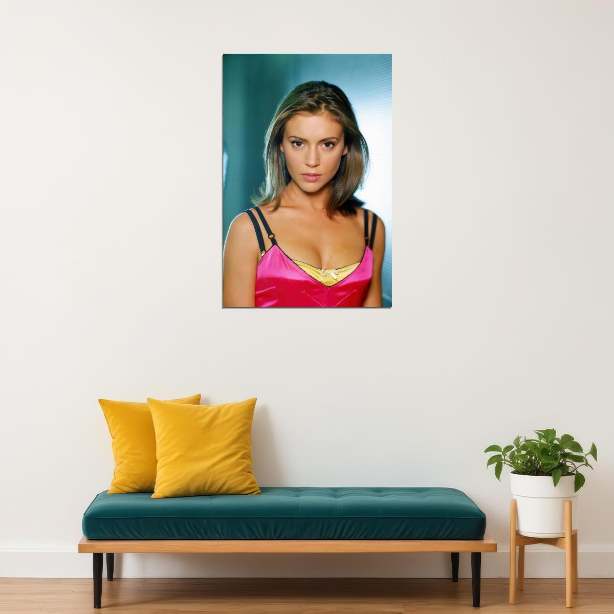 Alyssa Milano Poster for Room Aesthetic Celebrity Photo Print - xonomax