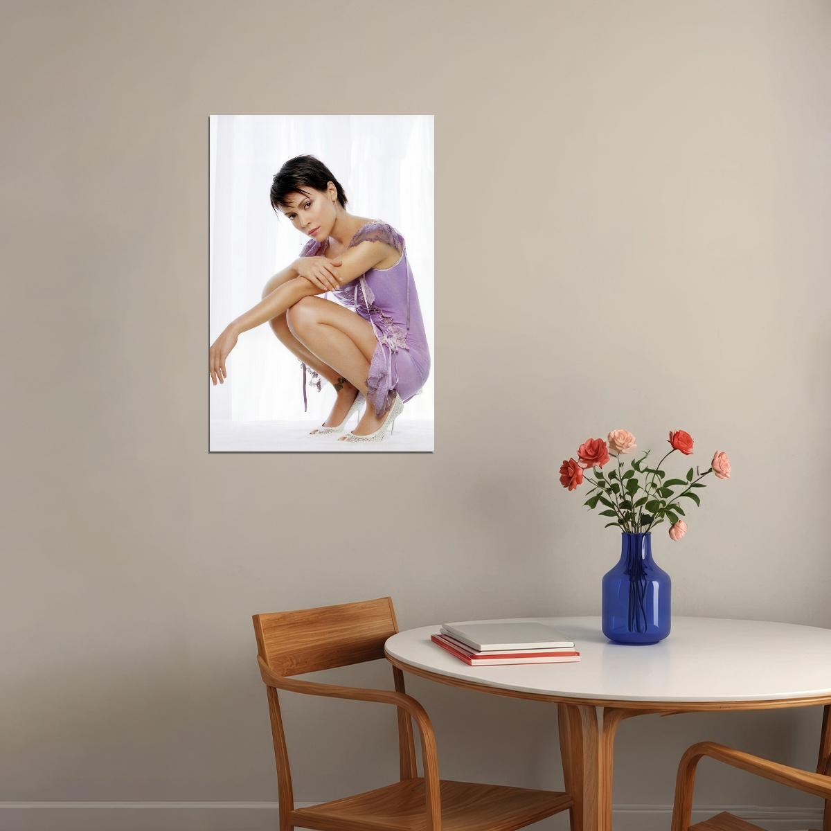 Alyssa Milano Y2k Poster for Room Aesthetic Celebrity Photo Print - xonomax
