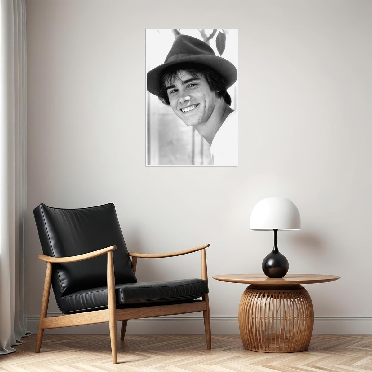 Jim Carrey Poster for Room Aesthetic Black and White Celebrity Photo Print - xonomax