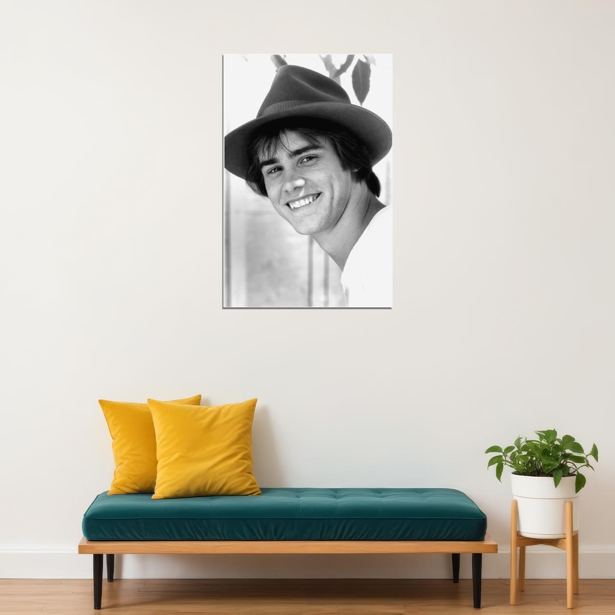 Jim Carrey Poster for Room Aesthetic Black and White Celebrity Photo Print - xonomax