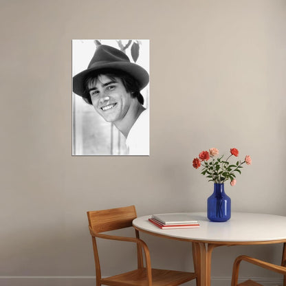 Jim Carrey Poster for Room Aesthetic Black and White Celebrity Photo Print - xonomax