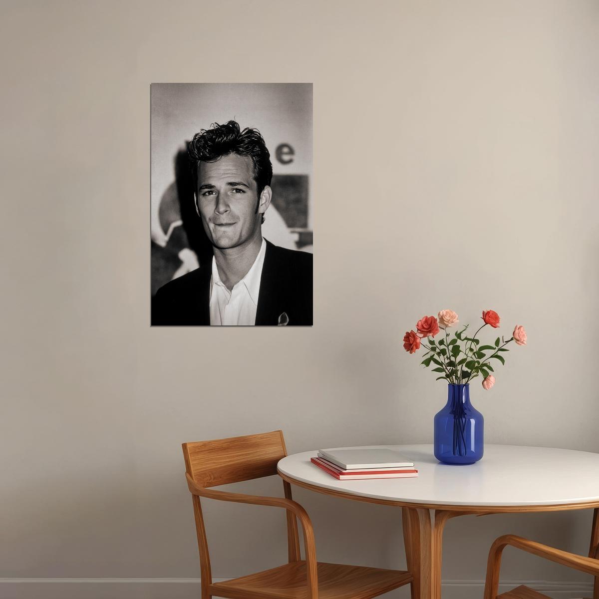 Luke Perry Poster for Room Aesthetic Black and White Celebrity Photo Print - xonomax
