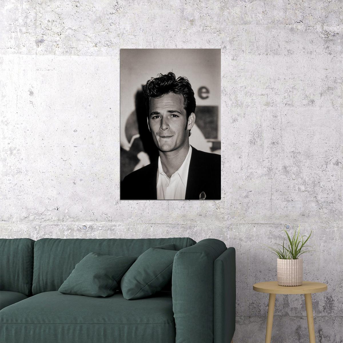 Luke Perry Poster for Room Aesthetic Black and White Celebrity Photo Print - xonomax