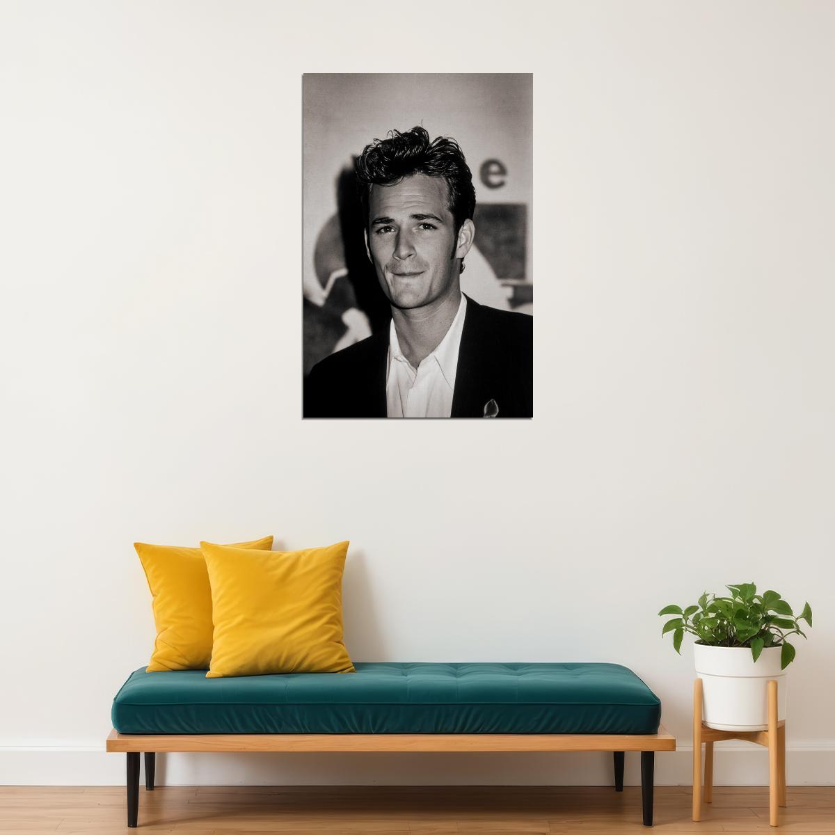Luke Perry Poster for Room Aesthetic Black and White Celebrity Photo Print - xonomax