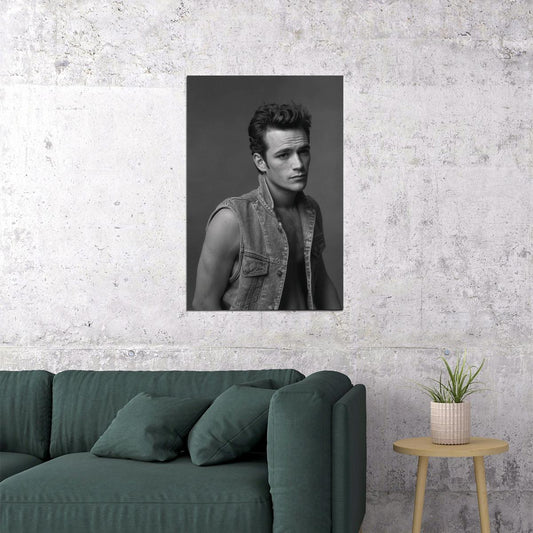 Luke Perry Poster for Room Aesthetic Black and White Celebrity Photo Print