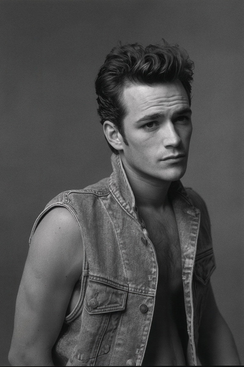 Luke Perry Poster for Room Aesthetic Black and White Celebrity Photo Print - xonomax