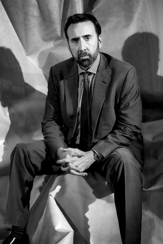 Nicolas Cage Poster for Room Aesthetic Black and White Celebrity Photo Print