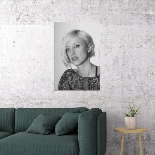 Andrea Riseborough Poster for Room Aesthetic Black and White Celebrity Photo Print