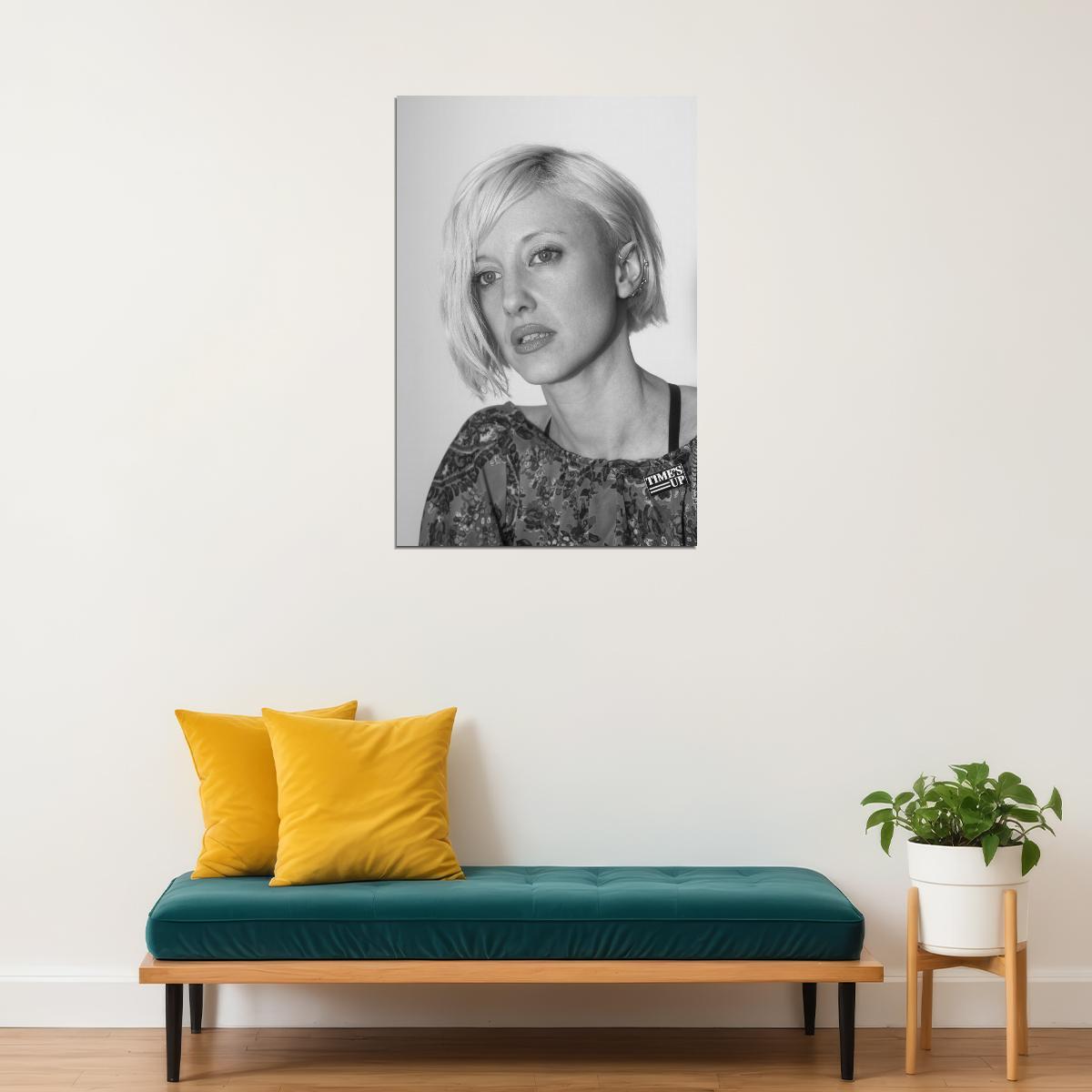 Andrea Riseborough Poster for Room Aesthetic Black and White Celebrity Photo Print - xonomax