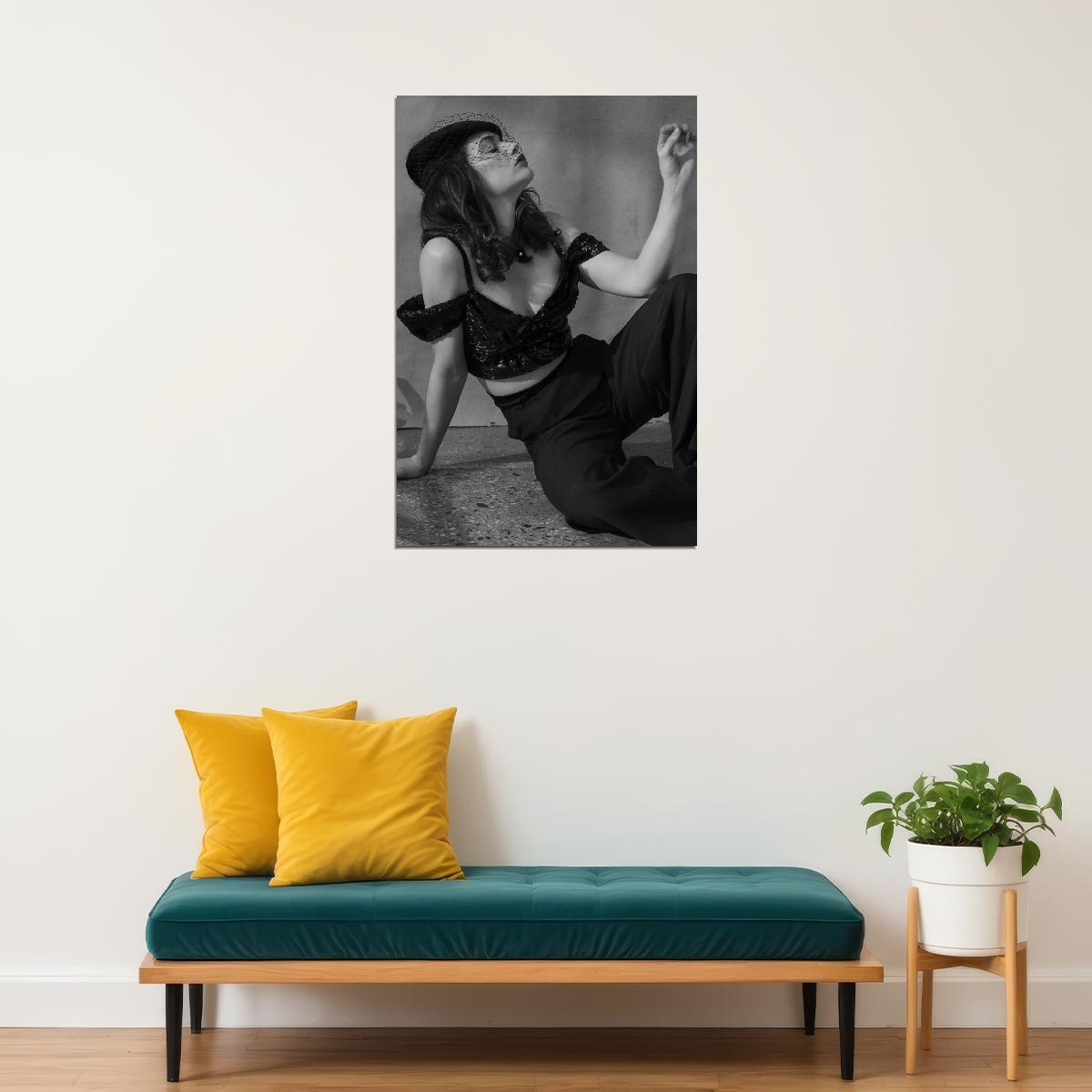 Ruth Wilson Poster for Room Aesthetic Black and White Celebrity Photo Print - xonomax