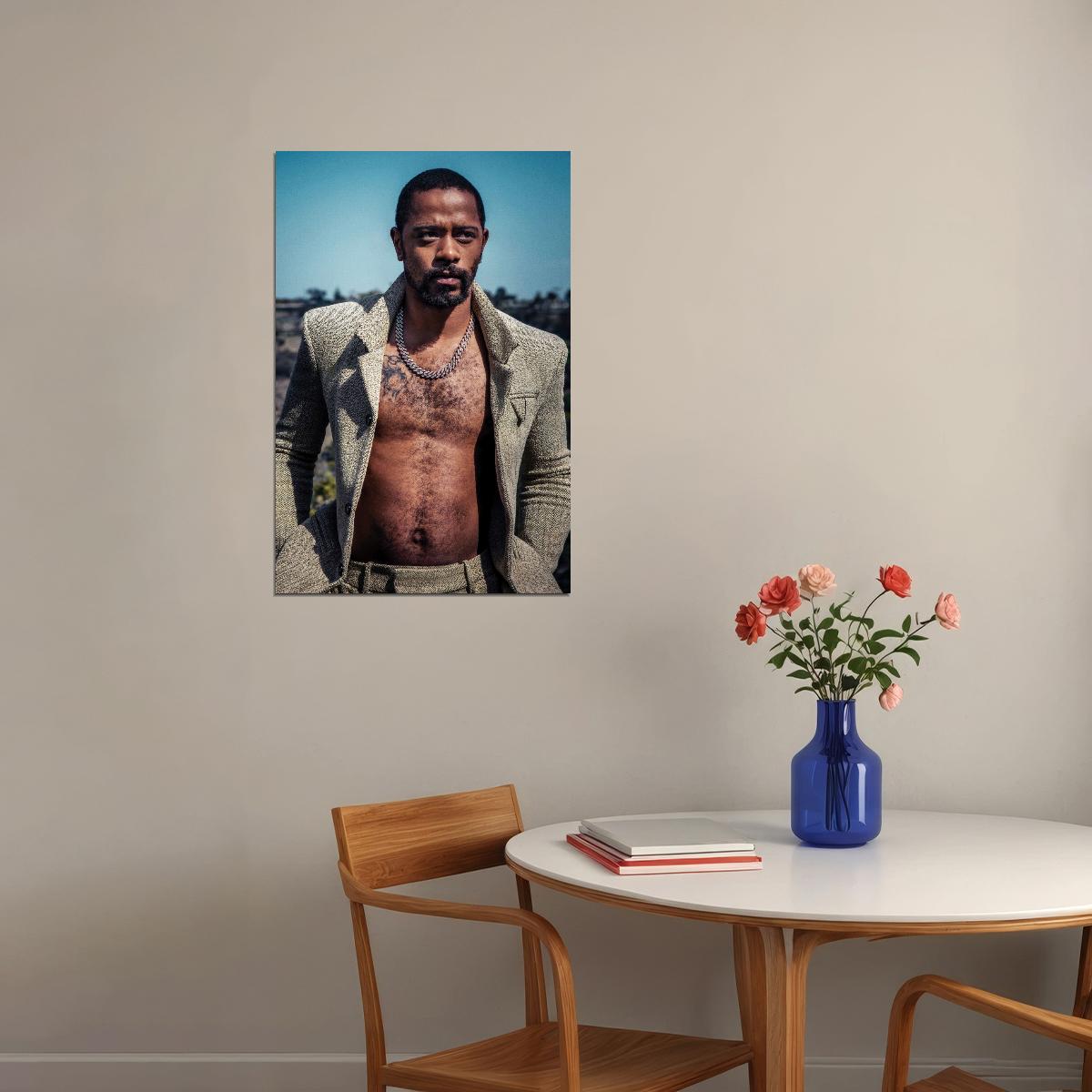 Lakeith Stanfield Shirtless Poster for Room Aesthetic Celebrity Photo Print - xonomax