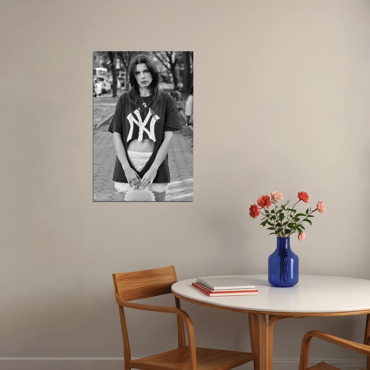 Julia Fox Poster for Room Aesthetic Black and White Celebrity Photo Print - xonomax