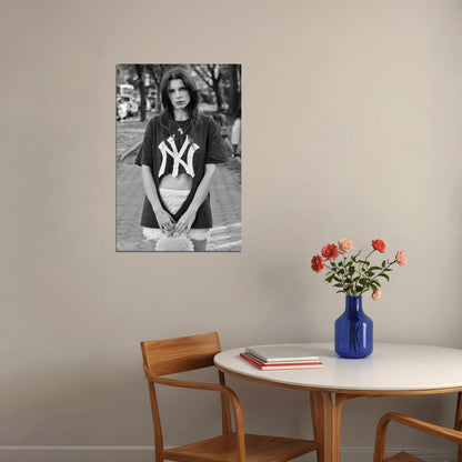 Julia Fox Poster for Room Aesthetic Black and White Celebrity Photo Print - xonomax