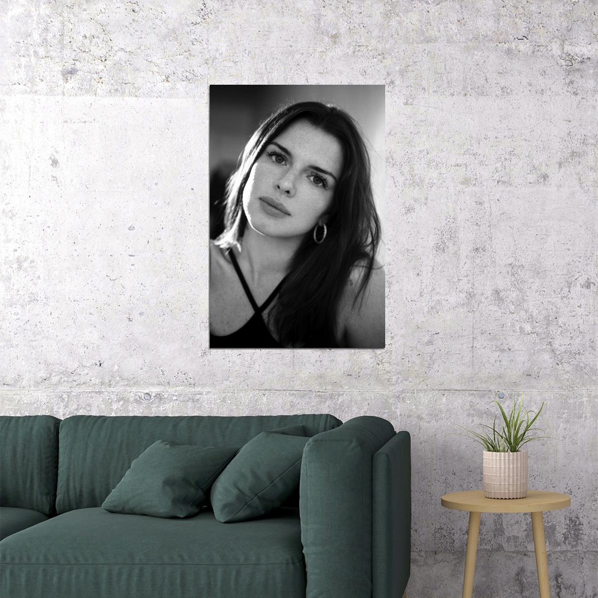 Julia Fox Poster for Room Aesthetic Black and White Celebrity Photo Print - xonomax