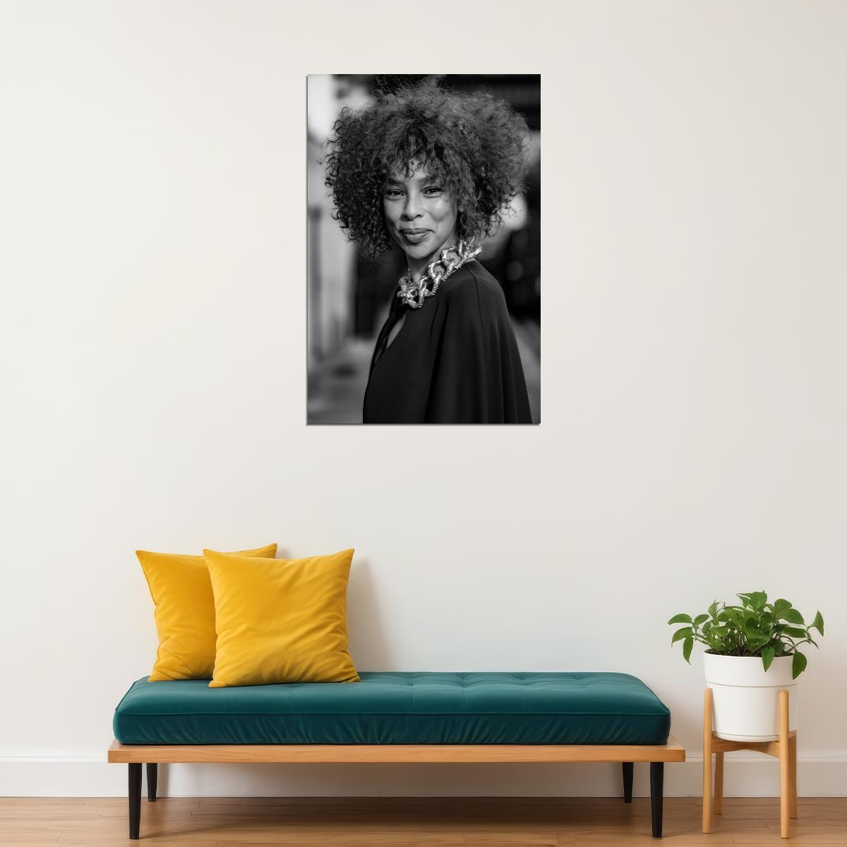 Sophie Okonedo Poster for Room Aesthetic Black and White Celebrity Photo Print - xonomax