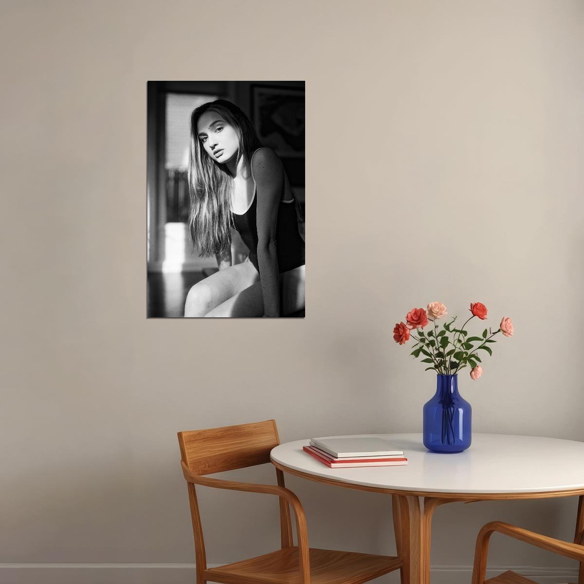 Jamie Clayton Poster for Room Aesthetic Black and White Celebrity Photo Print - xonomax