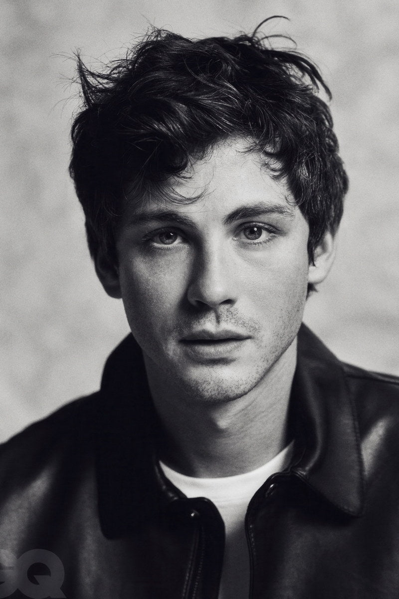 Logan Lerman Poster for Room Aesthetic Black and White Celebrity Photo Print - xonomax