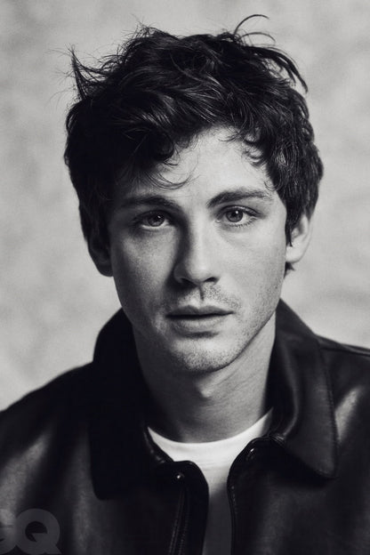 Logan Lerman Poster for Room Aesthetic Black and White Celebrity Photo Print - xonomax