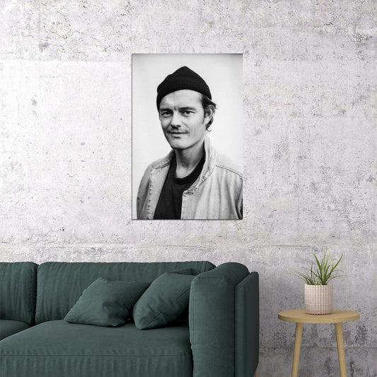 Sam Riley Poster for Room Aesthetic Black and White Celebrity Photo Print - xonomax