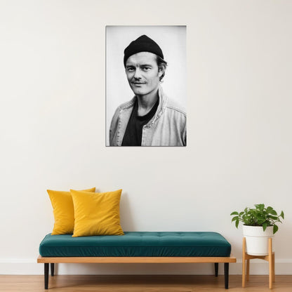 Sam Riley Poster for Room Aesthetic Black and White Celebrity Photo Print - xonomax