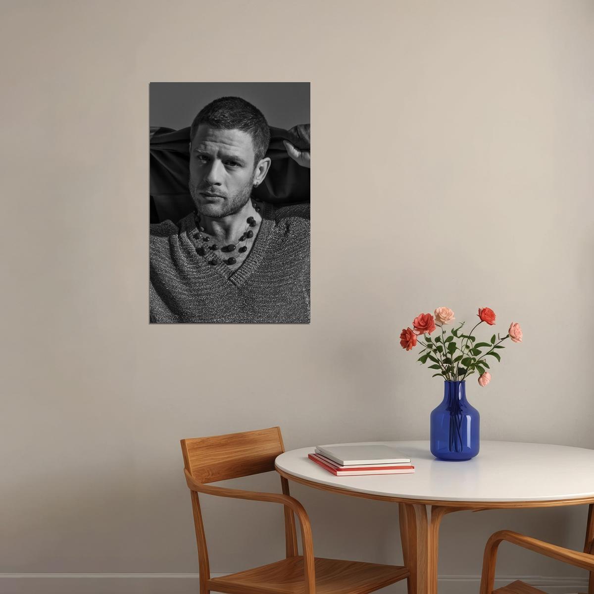 James Norton Poster for Room Aesthetic Black and White Celebrity Photo Print - xonomax